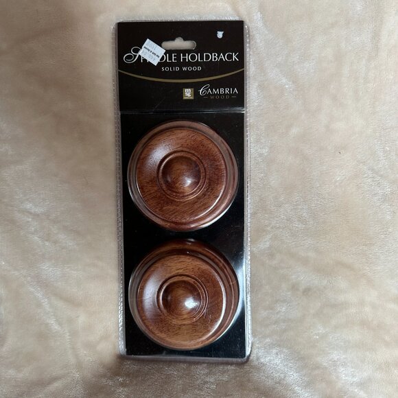 Cambria Wood Other - Cambria Solid Wood Spindle Curtain Holdbacks Pair of 2 for Curtains / Drapes